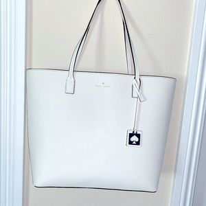 Kate Space white patent leather tote/purse